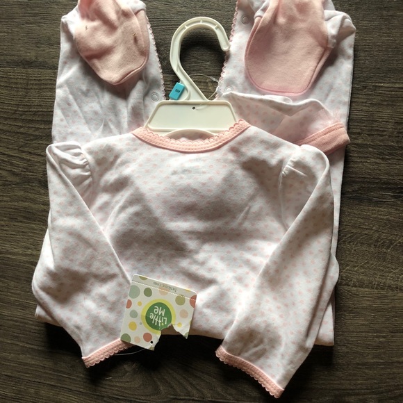 NWT Little Me Onesie Pajama & Hat Set (3-6 Month) - Picture 5 of 6